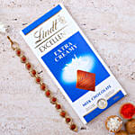 Rudraksha Bracelet Rakhi N Lindt Chocolate