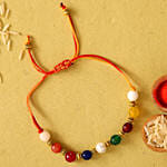 Striking Navrattan Rakhi N Chocolate Combo