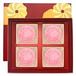 Strawberry Chia Truffle Yolk Mooncakes- 4 Pcs