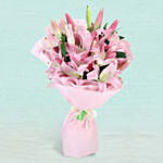 Passionate Oriental Pink Lilies With Lotus Pure Snowskin Mooncake