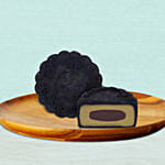 Dark Nibs Snowskin Mooncake With Sencha Yuzu Tea Box