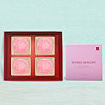 Strawberry Chia Snowskin Mooncake With Momo Sencha Tea Box