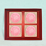 Strawberry Chia Snowskin Mooncake With Momo Sencha Tea Box