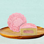 Strawberry Chia Snowskin Mooncake With Momo Sencha Tea Box