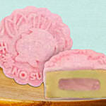 Strawberry Chia Snowskin Mooncake With Momo Sencha Tea Box