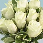 Vase Of Elegant 12 White Roses