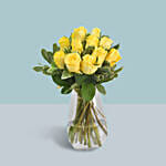 Vase Of Sunshine 12 Yellow Roses