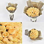 35 Peach Roses Bouquet