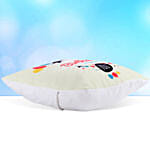Happy Birthday Led Cushion With Chocolate Cake