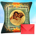 Personalised Led Cushion For Mother With Greeting Card