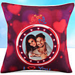 Personalised Led Cushion With Greeting Card