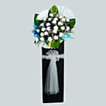 Blessed Soul Condolence Mixed Flowers Black Stand