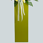 Bless Your Soul Condolence Mixed Flowers Green Stand