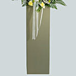 Bless Your Soul Condolence Mixed Flowers Grey Stand