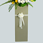 Everlasting Condolence Mixed Flowers Grey Stand