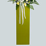 Heavy Hearted Condolence Mixed Flowers Green Stand