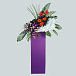 Mesmerising Mixed Flowers Purple Cardboard Stand