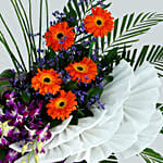 Mesmerising Mixed Flowers Purple Cardboard Stand