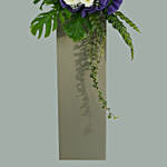 Rest In Heaven Condolence Mixed Flowers Grey Stand