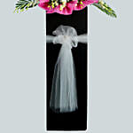 Rest In Peace Condolence Mixed Flowers Black Stand