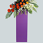 Beautiful Mixed Flowers Cardboard Stand