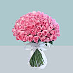 99 Pink Roses Bouquet