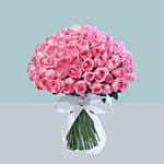 99 Pink Roses Bouquet