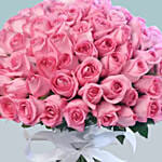 99 Pink Roses Bouquet