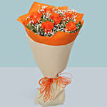 Beautiful Love Bouquet of Orange Roses