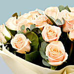 Bouquet of 20 Attractive Peach Roses