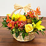 Fresh Flowers & Fruits Basket