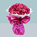 Majestic 50 Dark Pink Roses