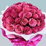 Majestic 50 Dark Pink Roses