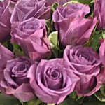 Vase Of 18 Mystic Purple Roses