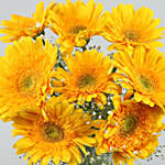 Blooming Yellow Gerbera Vase Arrangement