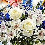 Personalised Blue And White Floral Bunch