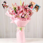 Personalised Passionate Oriental Pink Lilies