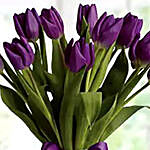 Personalised Purple Tulip Arrangement
