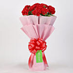 Vibrant Red Carnation Flower Bouquet