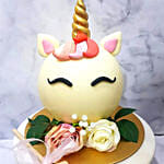 Unicorn Shaped Strawberry Pinata Cake