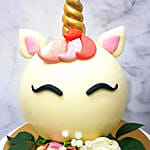 Unicorn Shaped Strawberry Pinata Cake