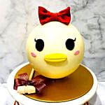 Duck Shaped Lychee Pinata Cake