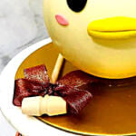 Duck Shaped Strawberry Pinata Cake