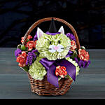 Kitty Flower Basket For Halloween