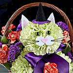 Kitty Flower Basket For Halloween