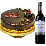 Chocolate Cake With Jacob Creek Wine
