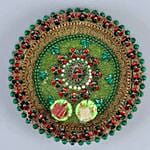 Bhai Dooj Green Beads Thali