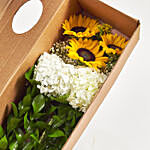 Blooming Hydrangea Sunflowers Box