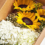 Blooming Hydrangea Sunflowers Box