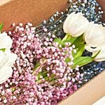 Serene White Tulips Box